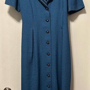Miss Dorby vintage size 8 Blue Button-Down Dress